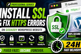 install SSL certificate and fix https errors on godaddy wordpress website