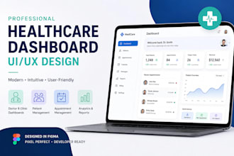 design healthcare dashboard UI UX for clinics, doctors and medical saas