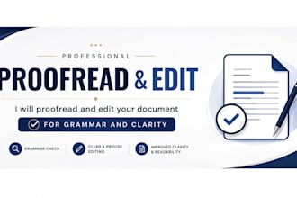 proofread and edit your document for grammar and clarity