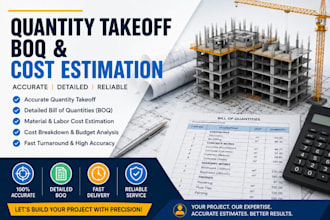 deliver accurate quantity takeoff, construction cost estimation, boq