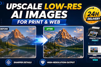 upscale low resolution ai images for print and web