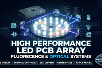 design high performance led pcb array ,fluorescence, and optical systems