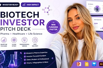 biotech investor pitch deck pharma funding presentation biotech series deck pro