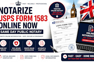notarize usps form 1583 online now same day public notary