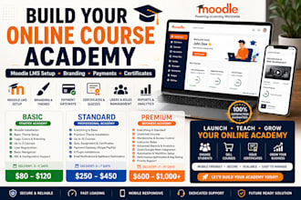 build online course academy with moodle lms fix moodle customize moodle design