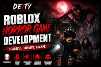 make a custom roblox horror game, scary, roblox jumpscare