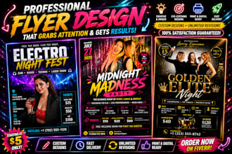 design club flyer, event, sports, church, party and fitness flyer and poster