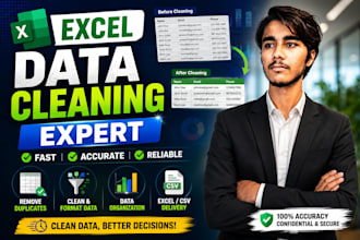 clean, format, merge, split excel data