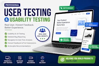 test your website and provide detailed user feedback