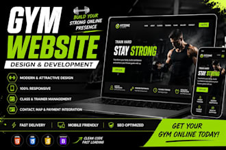 create a modern gym website