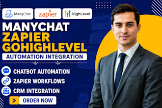 manychat zapier gohighlevel automation integration chatbot