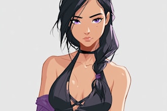 create a beautiful character artwork for you