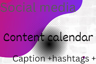 create 30 days content calendar for facebook and instagram