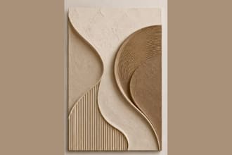 design 3d bas relief, 3d wall art, decorative panel stl for cnc