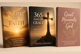 design a spiritual or devotional book cover for faith based authors