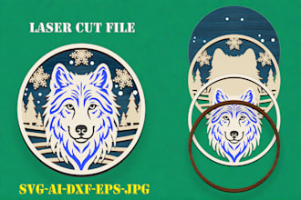 make multi layered logo or animal  files for laser cut