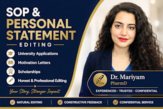 edit your sop, personal statement and motivation letter