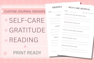 design custom printable journals