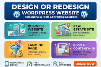 design or redesign wordpress website