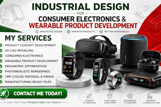 do industrial design for consumer electronics and wearable product development