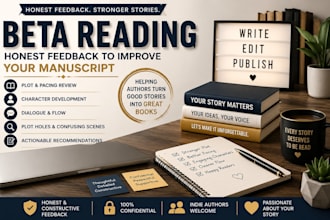 beta read beta reader your manuscript, story or novel and help improve the story