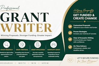 be your expert grant writer for grant proposal grant research and funding