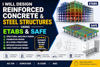 design reinforced concrete and steel structures using etabs and safe