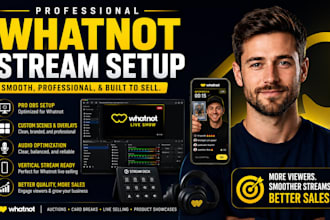 setup whatnot vertical stream with obs for auctions and live sellers