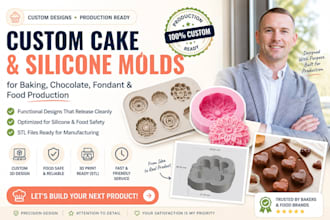 design custom cake molds and silicone molds for baking production