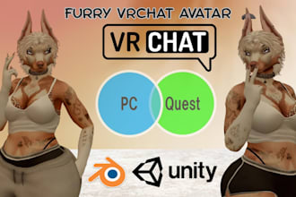 design custom vrchat avatar furry vrc avatar commission 3d furry nsfw avatar