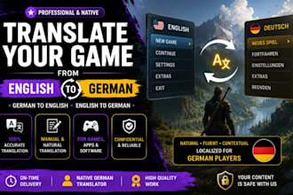 provide german to eng to german translations natively translate eng to german