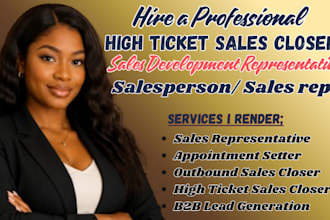 be your b2b sdr sales representative appointment setter outbound sales closer