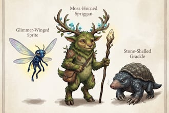 do creature concept art, character concept design or sketch