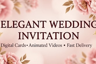 design beautiful digital wedding invitation card