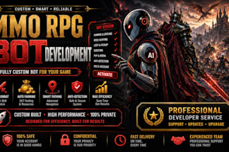 develop advanced game automation and anti cheat systems for mmos