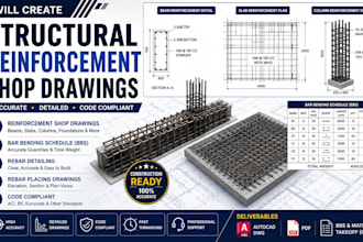 create structural reinforcement shop drawings