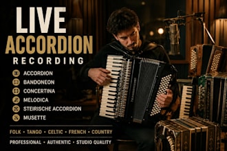 record live piano accordion, button accordion, diatonic accordion, concertina