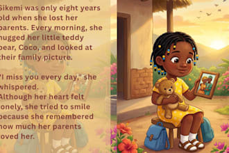 illustrate magical bedtime story books with cute cartoon characters for kids