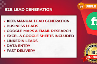 do b2b lead generation, email list and google maps leads
