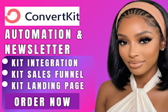 build convertkit automation kit landing page email sequence setup kit newsletter