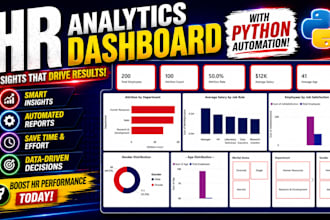 create an HR analytics dashboard with python automation and power bi