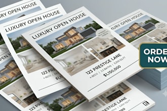 design a modern real estate flyer or open house property flyer