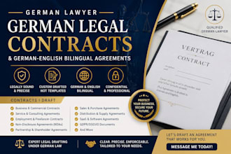 draft german legal contracts and bilingual business agreements