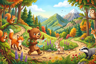 illustrate a publication ready children book from start to finish