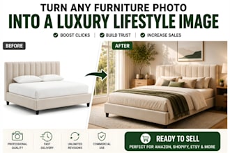 create photoreal furniture lifestyle images