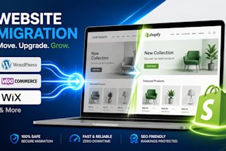 migrate wordpress to shopify woocommerce to shopify or wix website migration