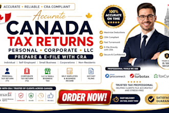 accurately prepare and e file your canada personal corporate or llc tax returns