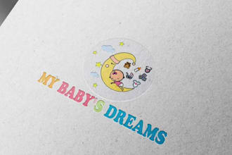 design a beautiful, baby, kids or children logo