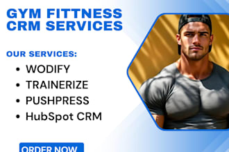 setup gym fitness centers CRM wodify hubspot CRM trainerize pt pushpress CRM