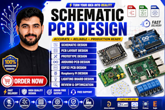 design schematic, layout pcb for esp32, stm32, nrf52, raspberry pi, cm4 and cm5